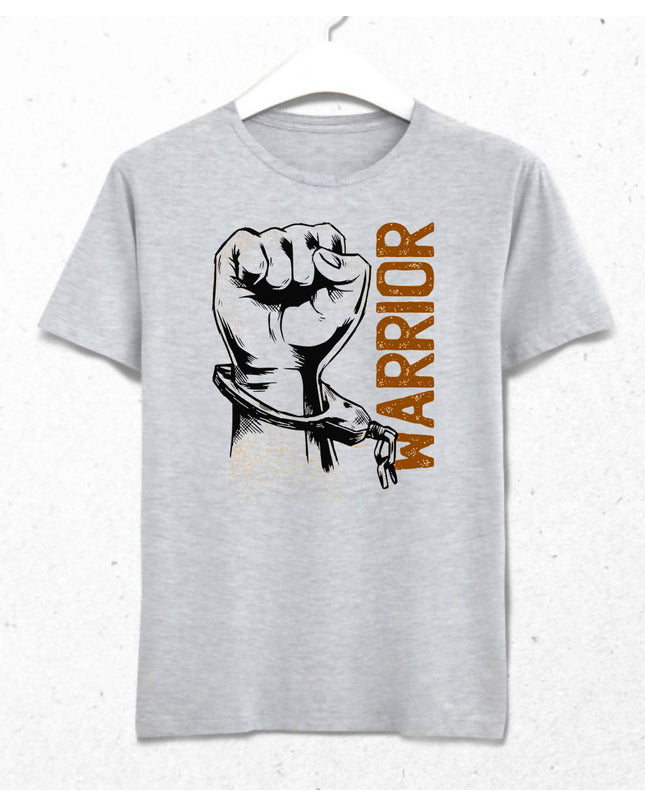 Freedom Fist Erkek Gri Tişört - basmatik.com