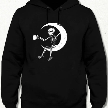 Skeleton Coffee Cup Kapüşonlu Sweatshirt - basmatik.com