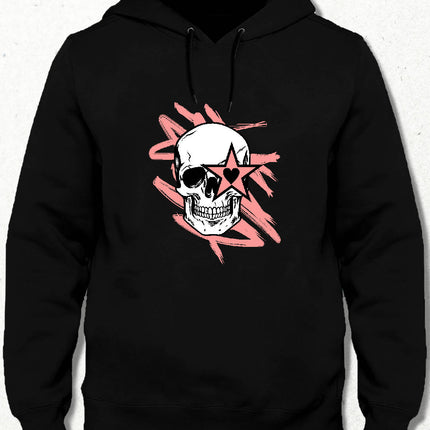 Erkek Skull Sweatshirt - Kapüşonlu - basmatik.com
