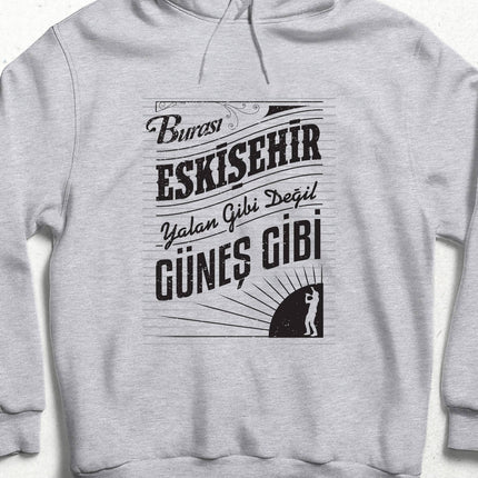 Kapüşonlu Sweatshirt - Burası Eskişehir - 2 - basmatik.com