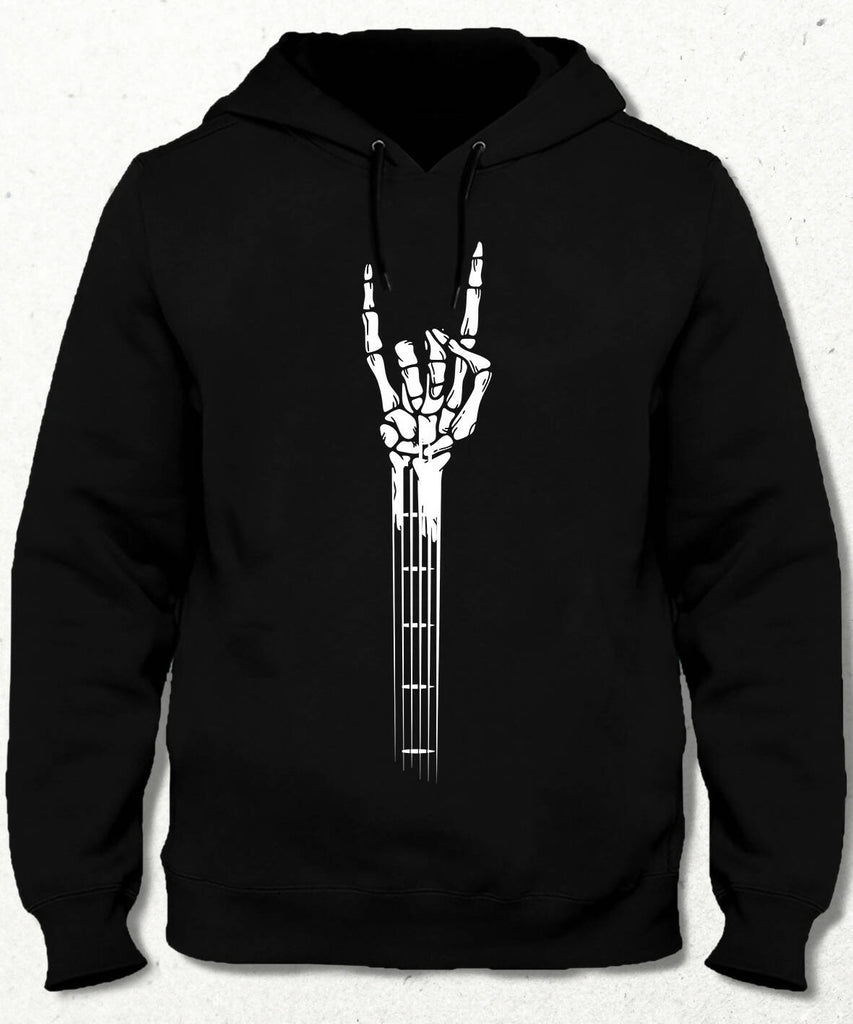 Skeleton Hand Guitar - Rock And Roll V2 Kapüşonlu Sweatshirt