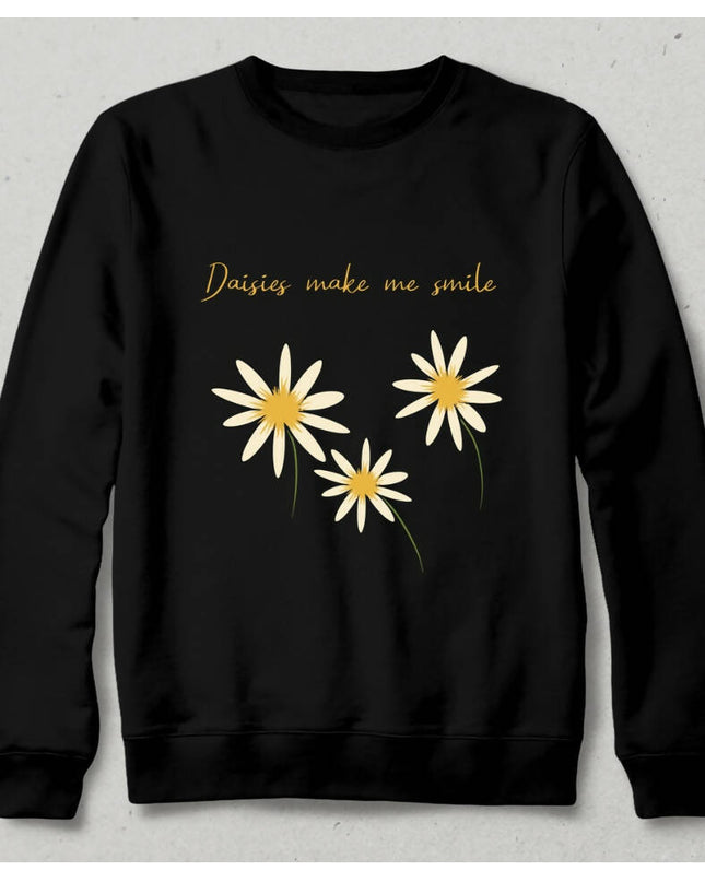 Daisies Make Me Smile Sweatshirt