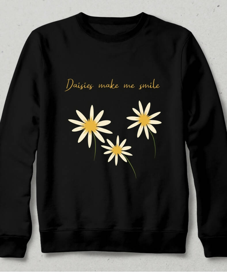 Daisies Make Me Smile Sweatshirt