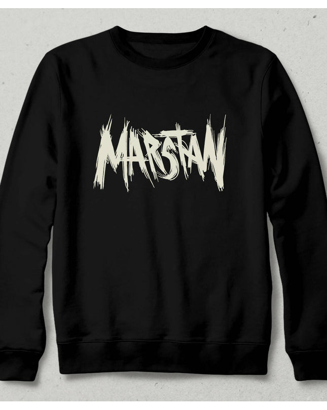 Marstan Logolu Siyah Sweatshirt - Unisex