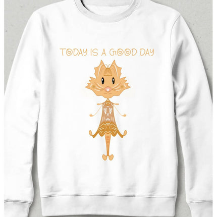 Bugün Güzel Bir Gün Fantastik Kedi Sweatshirt