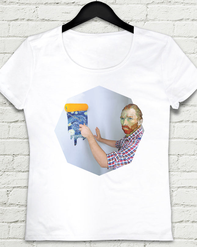 Painter Van Gogh Beyaz Tshirt - basmatik.com