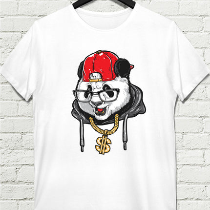 Panda Beyaz Tişört - basmatik.com