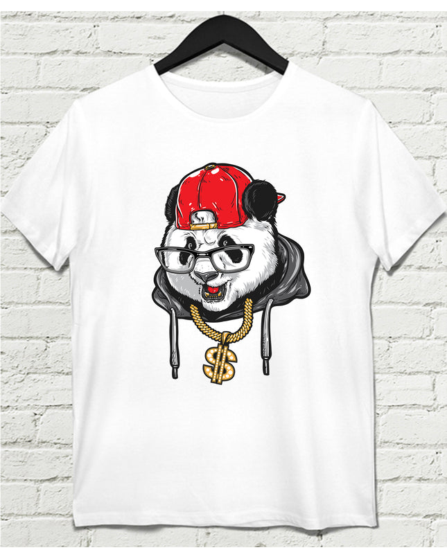 Panda Beyaz Tişört - basmatik.com