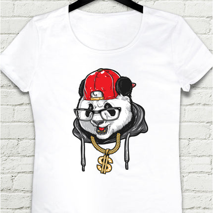 Panda Beyaz Tişört - basmatik.com