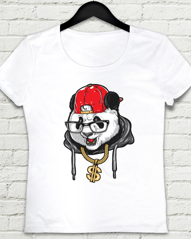 Panda Beyaz Tişört - basmatik.com