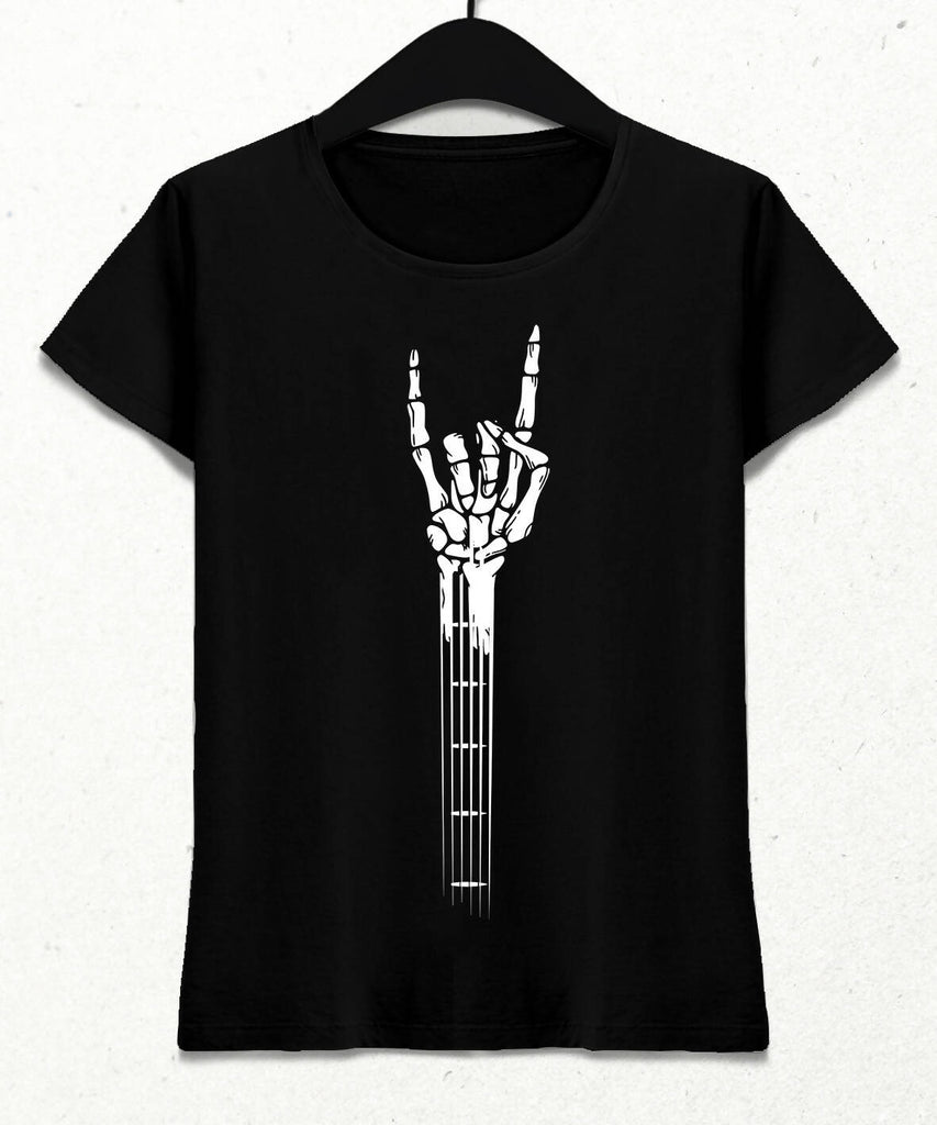 Skeleton Hand Guitar - Rock And Roll V2 Women's T-Shirt