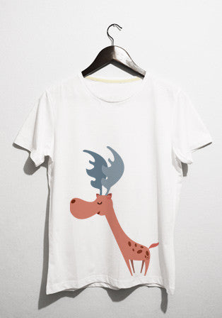 pink deer t-shirt - basmatik.com