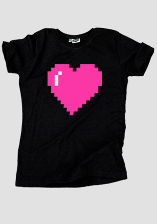 pixel kalp t-shirt - basmatik.com