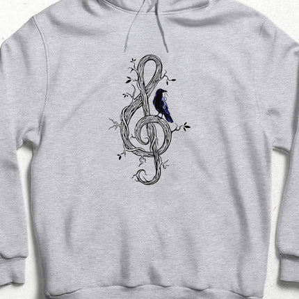 Left Key Hooded Gray Sweatshirt