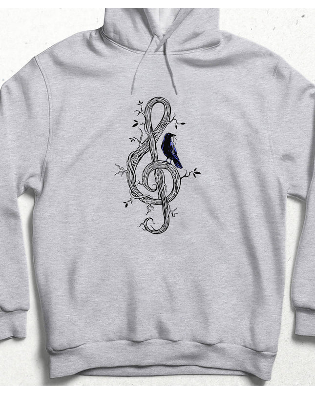 Left Key Hooded Gray Sweatshirt