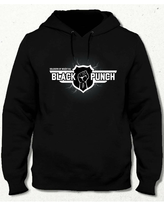 Black Punch Unisex Kapüşonlu Sweatshirt