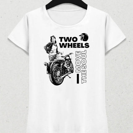 Two Wheels Women's White T-Shirt