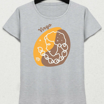 Başak Burcu - Virgo Minimalist Renkli Tasarım Kadın T-Shirt