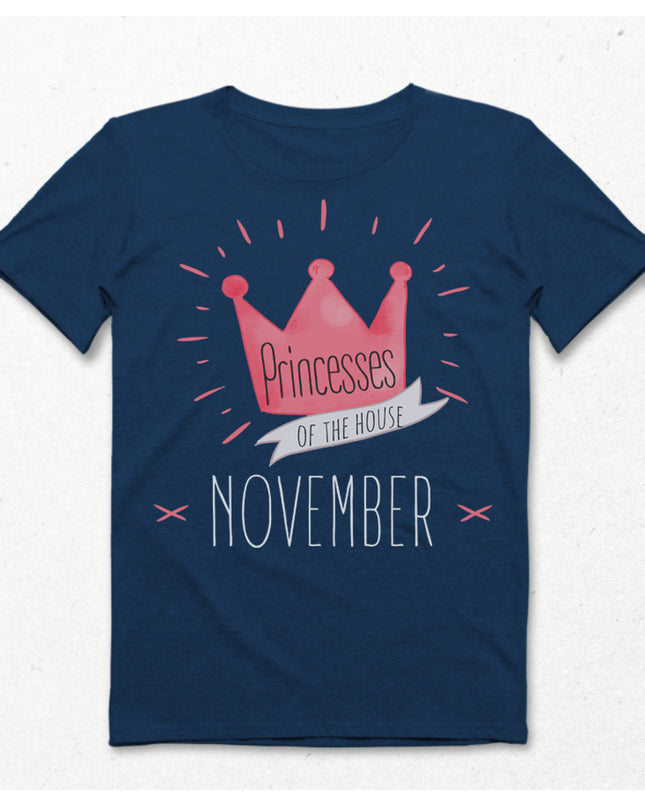 princess of the house doğum günü indigo tişört - basmatik.com