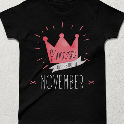 Princess of the house doğum günü siyah tişört - basmatik.com