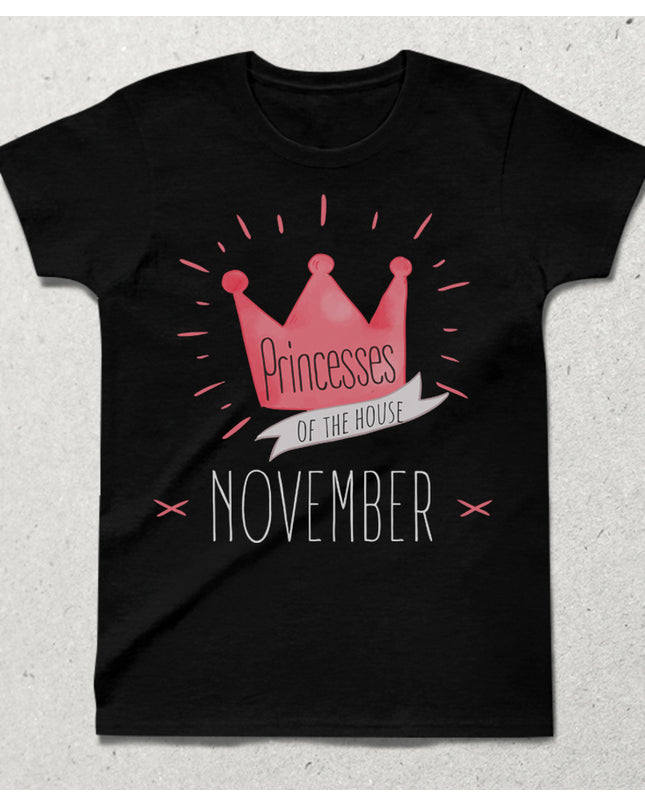 Princess of the house doğum günü siyah tişört - basmatik.com