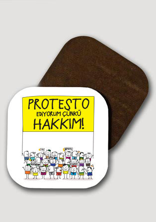 protesto bardak altlığı - basmatik.com