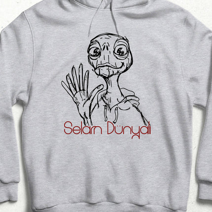 Selam Dünyalı Kapüşonlu Sweatshirt - basmatik.com
