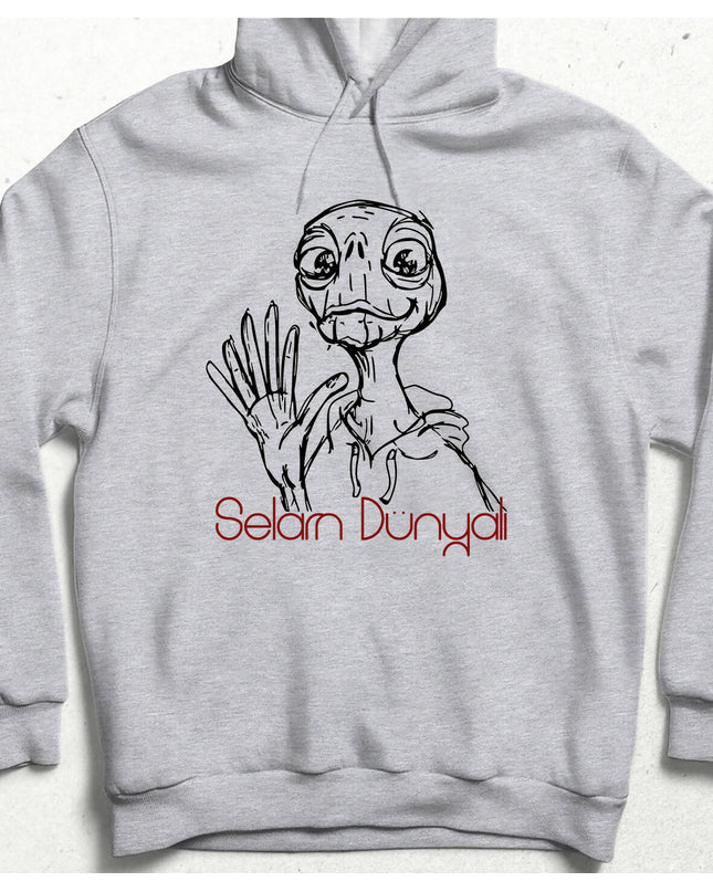 Selam Dünyalı Kapüşonlu Sweatshirt - basmatik.com