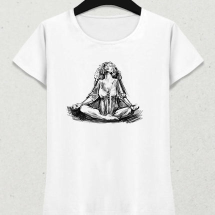 Yoga - Meditasyon Kadın Tişört - basmatik.com