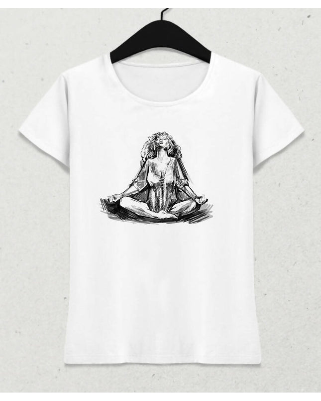 Yoga - Meditasyon Kadın Tişört - basmatik.com