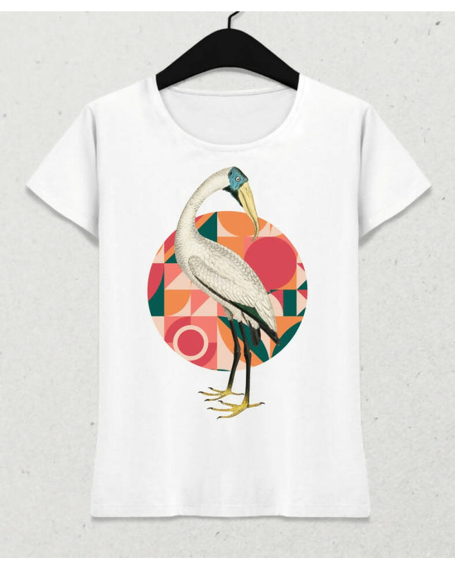 Kuş Kadın Kısa Kol T-shirt 6 - basmatik.com