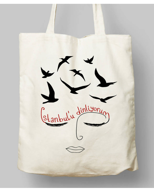 İstanbul'u Dinliyorum Bez Çanta - basmatik.com