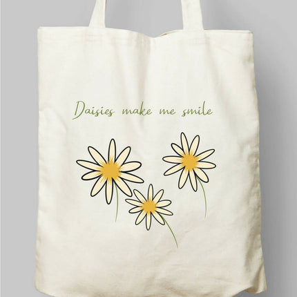 Papatyalar Gülümsetir Bez Çanta