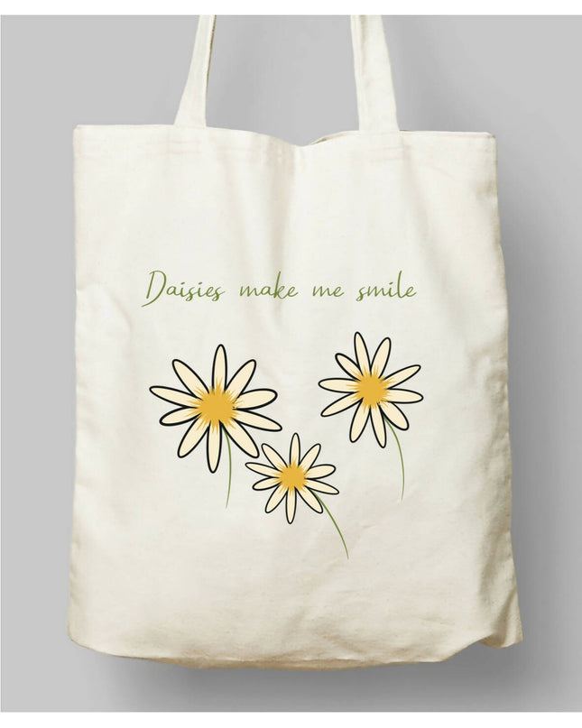 Papatyalar Gülümsetir Bez Çanta