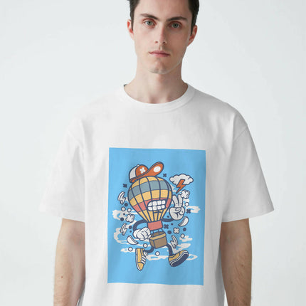 Sıcak Hava Balonu Çizim Tasarım T-shirt - basmatik.com