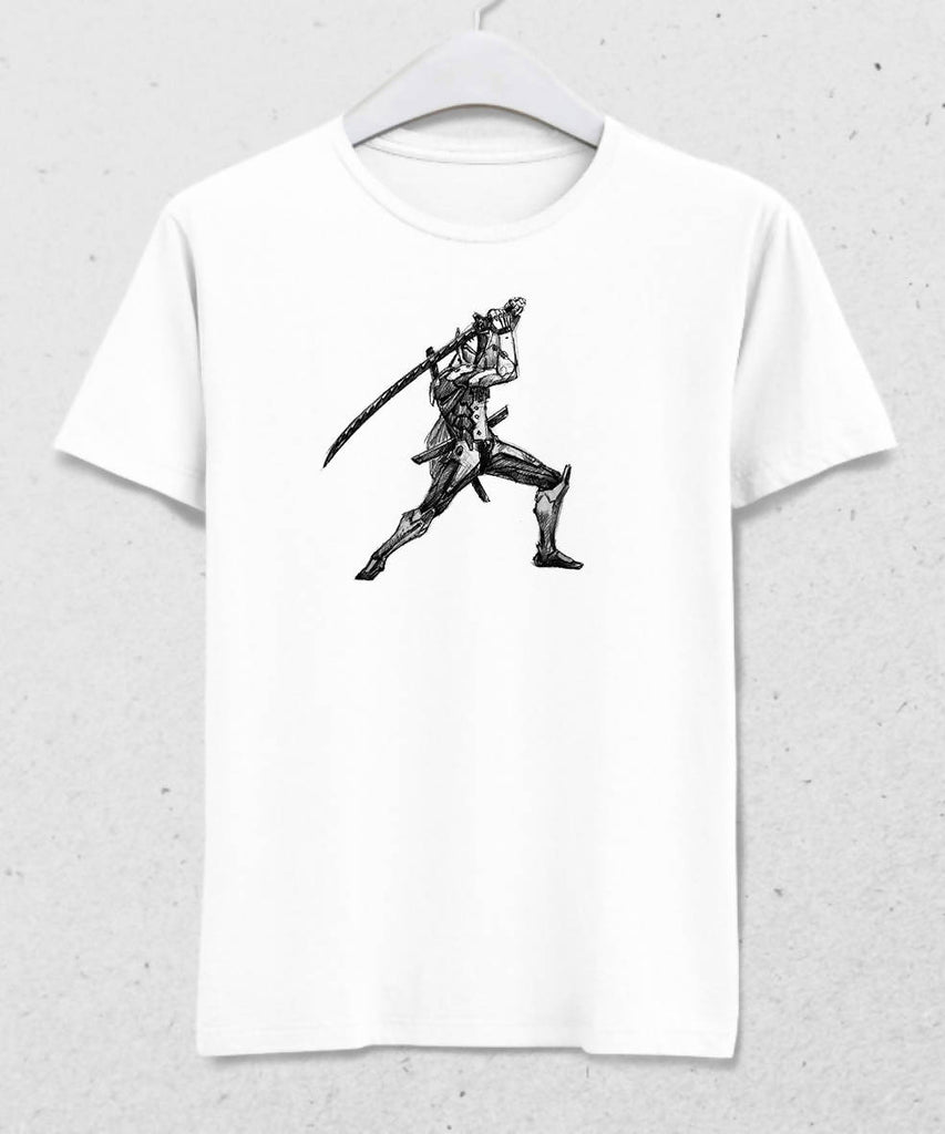 Savaşcı Erkek Beyaz Tişört - basmatik.com