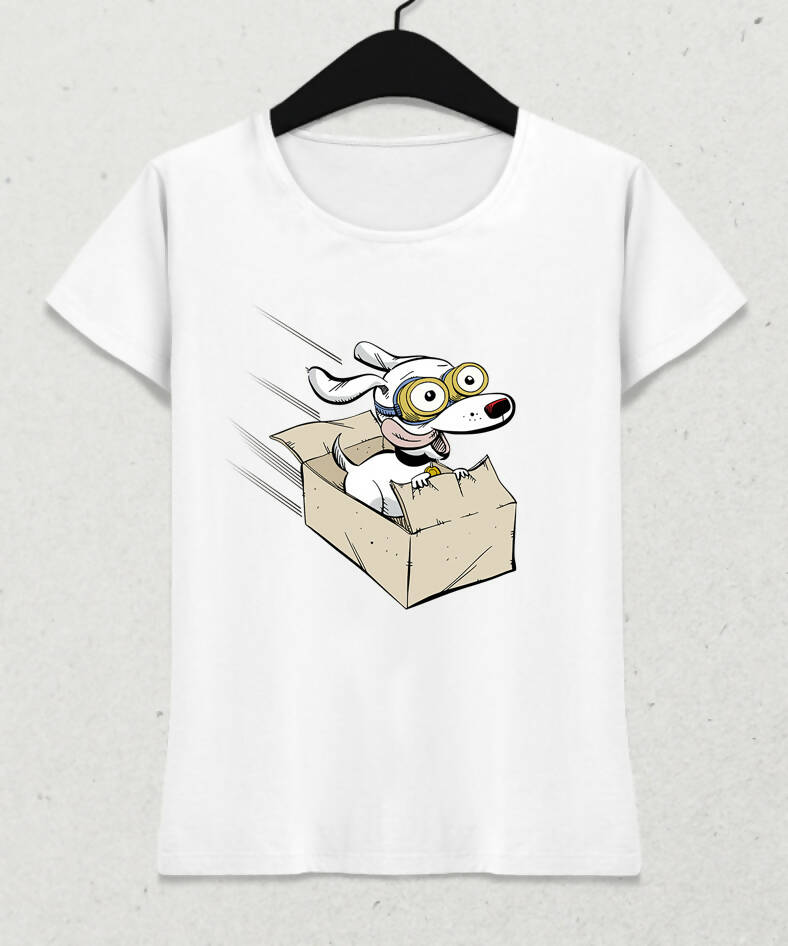 Cute Dog Woman Having Fun T-Shirt