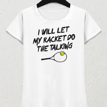 Racket talking kadın tişört - basmatik.com