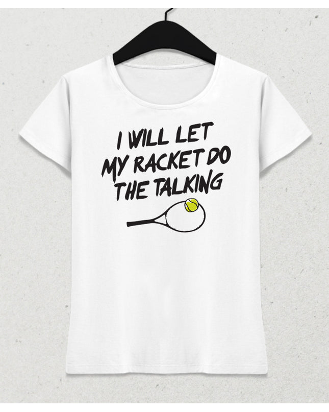 Racket talking kadın tişört - basmatik.com