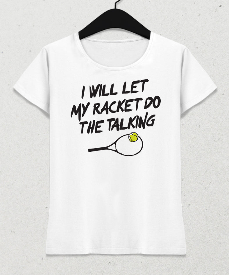 Racket talking kadın tişört - basmatik.com