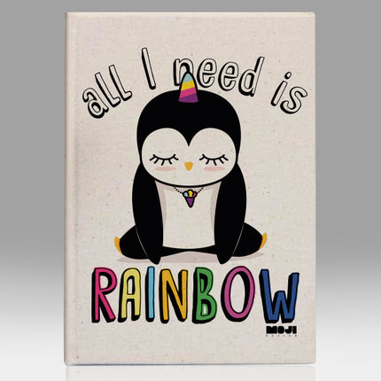 Rainbow kanvas defter - basmatik.com