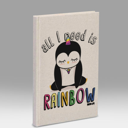 Rainbow kanvas defter - basmatik.com