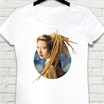 Rasta Saçlı Kız Kadın tshirt - basmatik.com