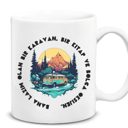 Camping Caravan Life Themed Plain Mug 2