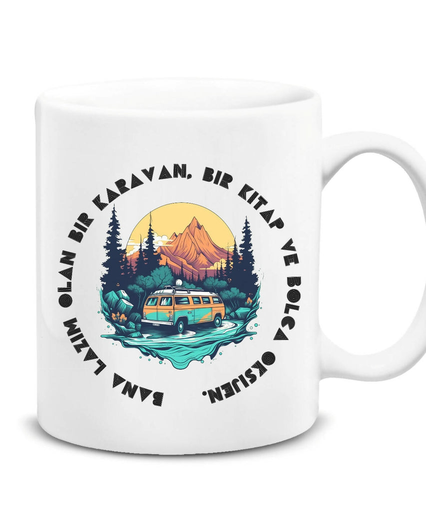 Camping Caravan Life Themed Plain Mug 2