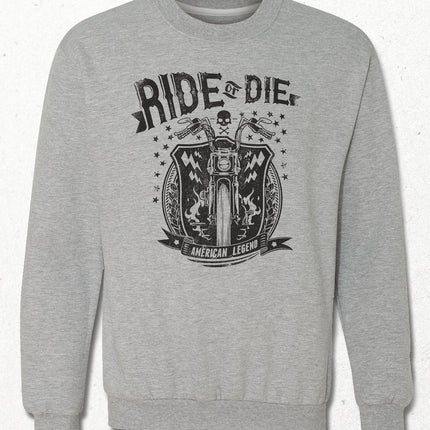 ride or die beyaz sweatshirt - basmatik.com