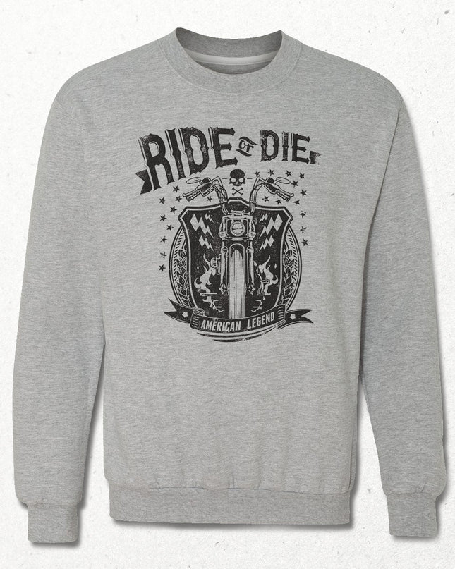 ride or die beyaz sweatshirt - basmatik.com