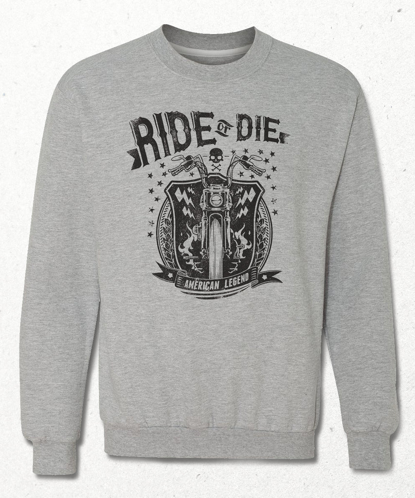 ride or die beyaz sweatshirt - basmatik.com