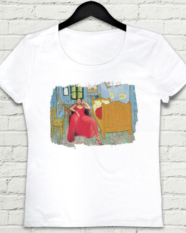 Rihanna in Arles Beyaz Tshirt - basmatik.com