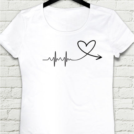 Aşkın ritmi Beyaz Kadın tshirt - basmatik.com